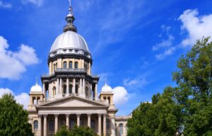 Springfield, Illinois large dome with Blue Sky